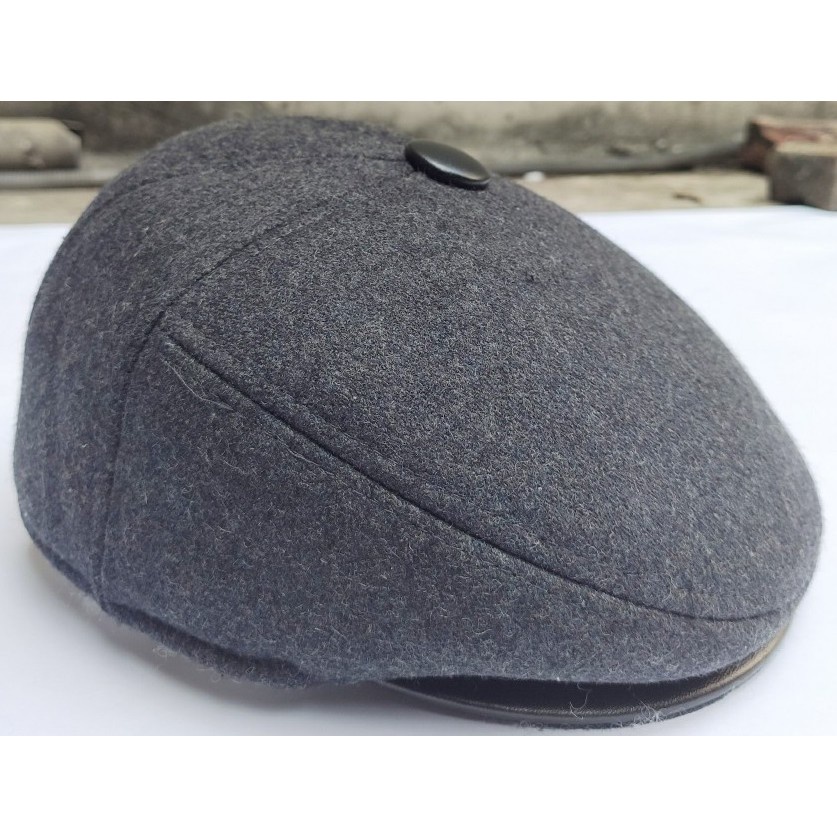 Mũ nồi nam trung niên chất vải nỉ lông có che tai, Nón Beret phong cách thời trang trung niên - MCT