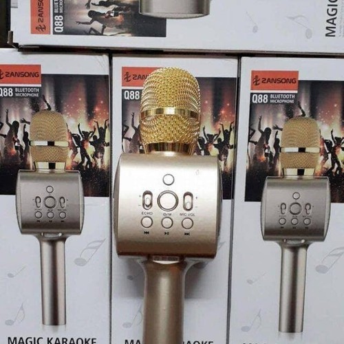 Míc karaoke Bluetooth Q88 chất kim loại, âm trong hát hay