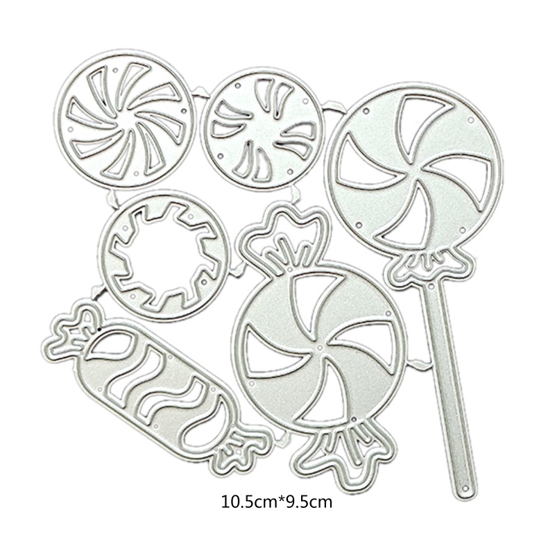 Khuôn Cắt Giấy Kim Loại Hình Kẹo Mút AOTO