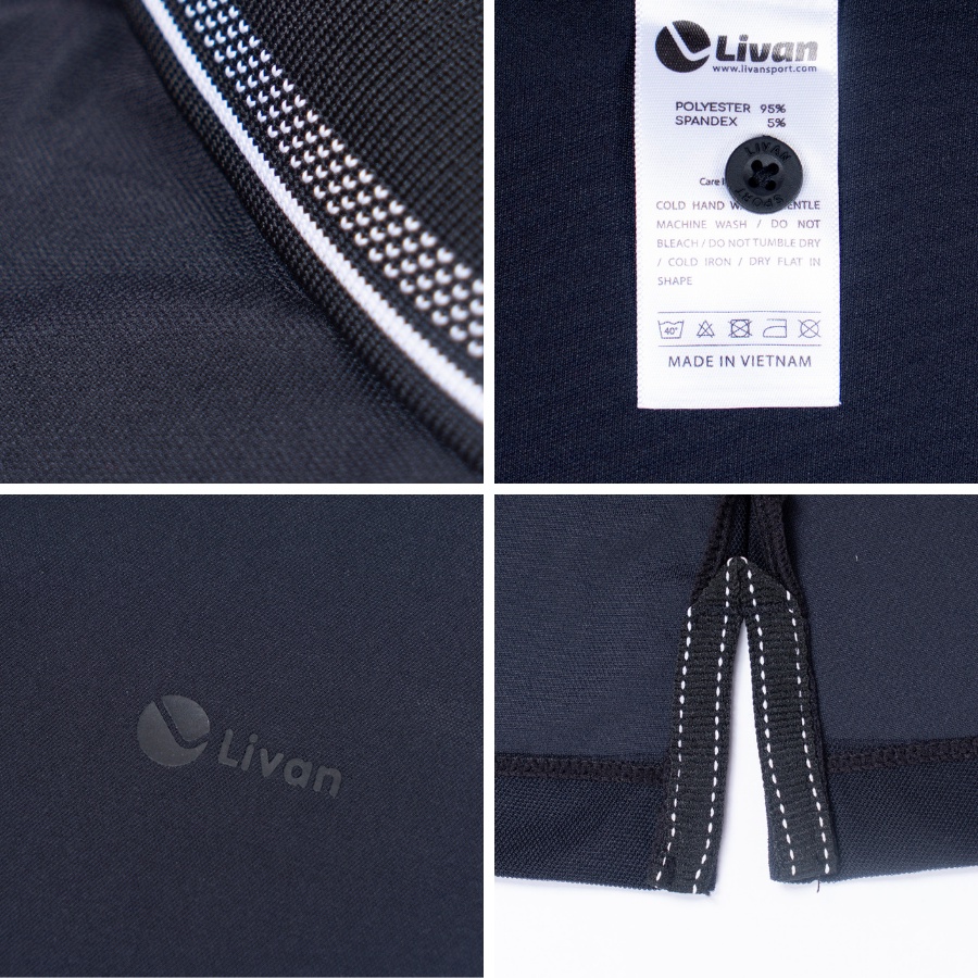 Áo Polo Nữ Nova Livan Sport Màu Đen Kháng Khuẩn Thoáng Khí Không Nhăn Cổ Bo Cao Cấp