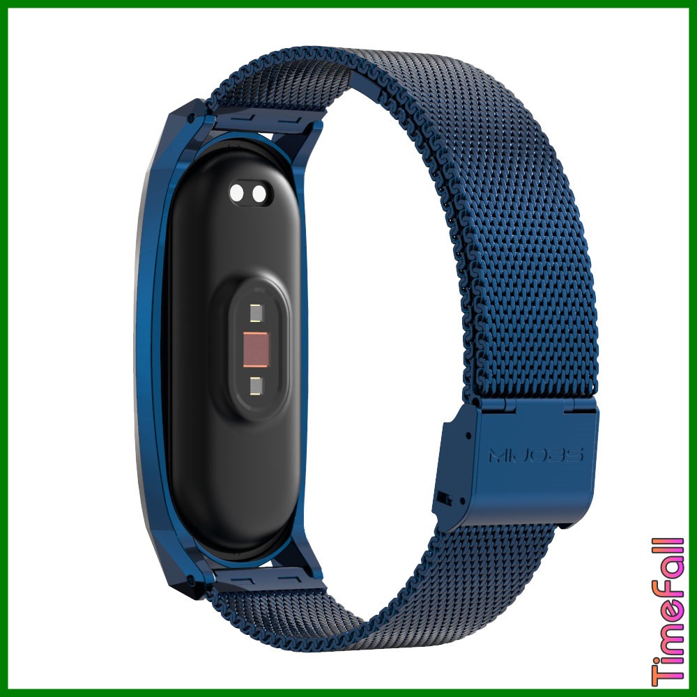 Dây đeo kim loại mắt lưới GT miband 4, miband 3 chính hãng MIJOBS - dây đeo thay thế mi band 4, mi band 3 phiên bản GT