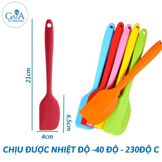 Spatula - Phới Dẹt Trộn Vét Bột Bằng Silicon Đúc Nguyên Khối