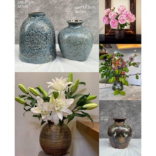 bình hoa mộc nhỏ để bàn xinh c ute hàng vẽ tay bát tràng cao cấp lọ hoa decor trang trí