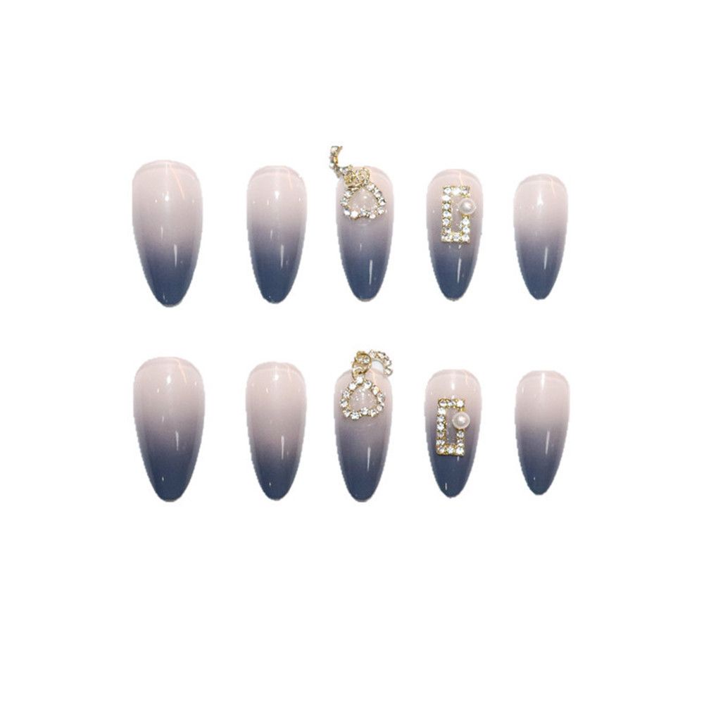 [Hàng mới về] Set 24 cái móng giả đính nơ phong cách Pháp thời trang