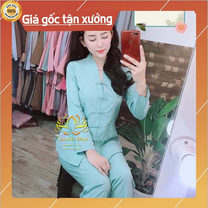 Bộ Đồ Lam Đi Chùa, Quần Áo Đi Chùa Bài Lai Tim Thêu Chất Vải Loại 1, Mịn Đẹp Thoáng Mát Mặc Cực Thoải Mái, Duyên Dáng | BigBuy360 - bigbuy360.vn