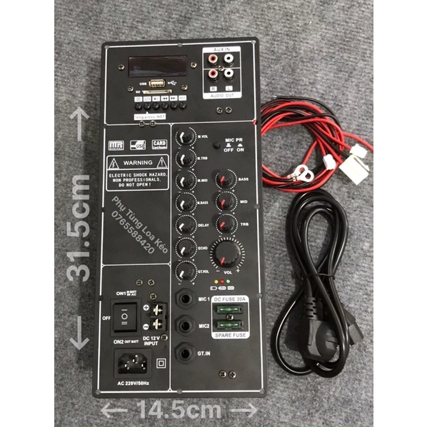 Mạch loa kéo 4 tấc đôi 520w Bass 40 50 Đơn Đôi