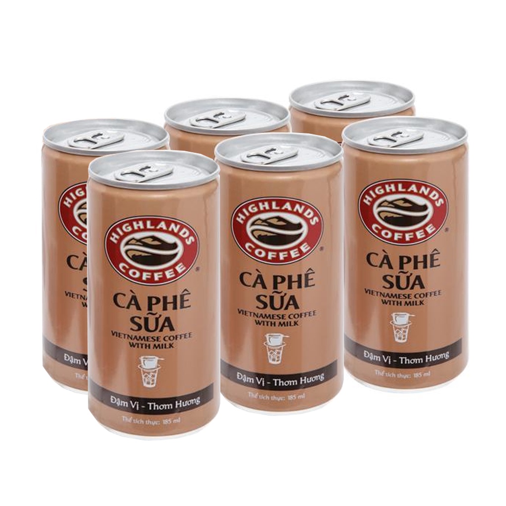 Cà phê sữa / sữa đá/ đen Highlands 185ml