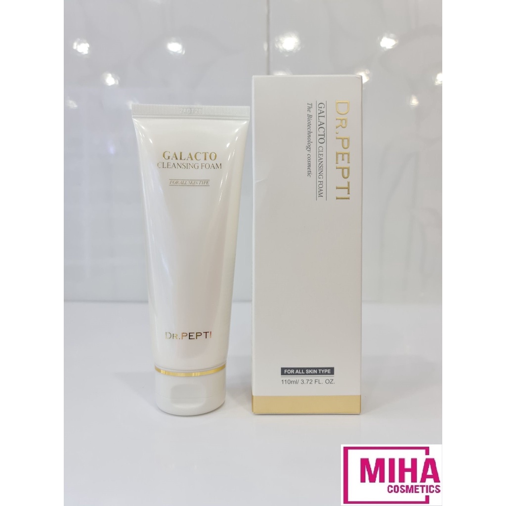 Sữa Rửa Mặt Tạo Bọt Dưỡng Trắng Da Dr.Pepti+ Galacto Cleansing Foam 110ml Hàn Quốc