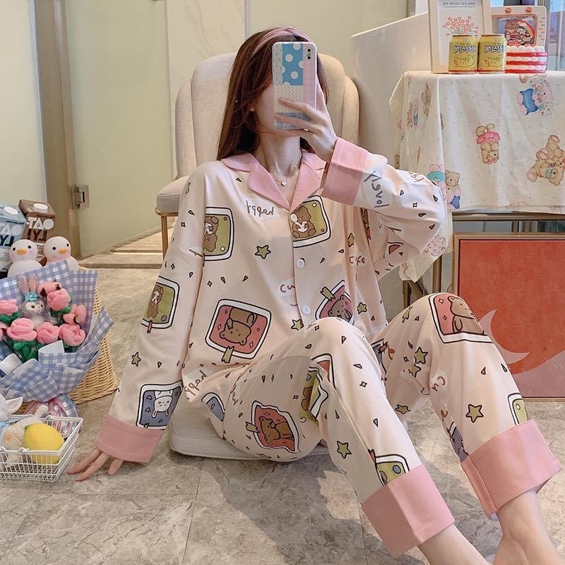 BỘ PIJAMA DÀI DỄ THƯƠNG QUẢNG CHÂU , ĐỒ BỘ COTTON TIỂU THƯ DỄ THƯƠNG | BigBuy360 - bigbuy360.vn