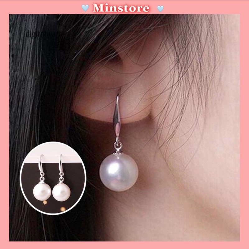 Khuyên Tai Bạc 925 Ngoc Trai Thời Trang Bông Tai Độc Đáo