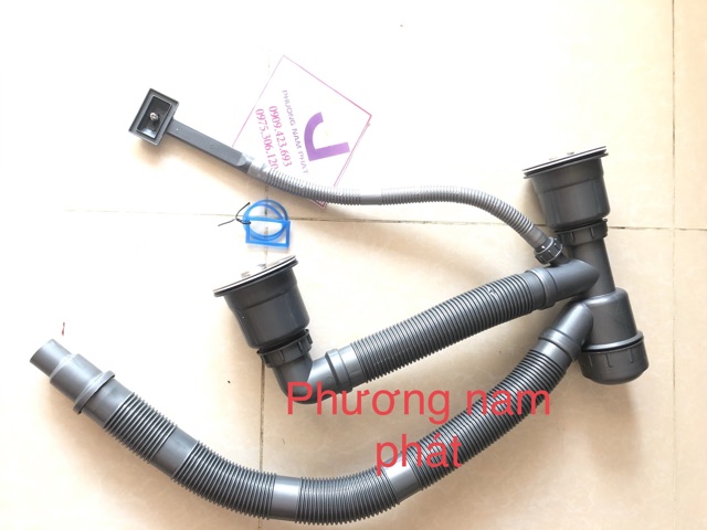 Bộ Xả Chậu Rửa Chén Bát TO DÙNG CHO 2 hộc sát nhau và đường kính bầu xả là 110mm CÓ Chống mùi hôi