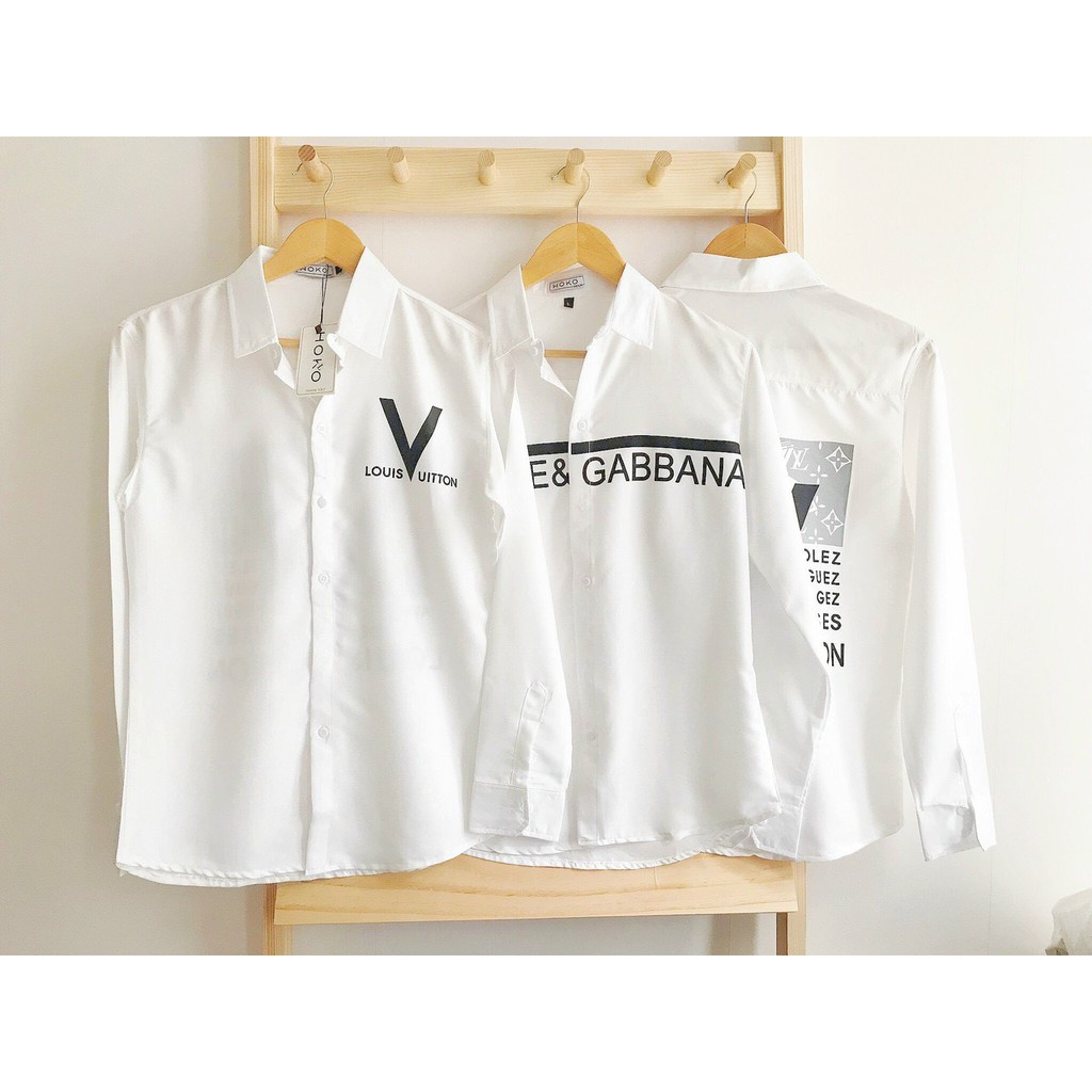Áo sơ mi nam tay dài AHFASHION in LV vải đẹp mẫu mới cao cấp AHFASHION | BigBuy360 - bigbuy360.vn