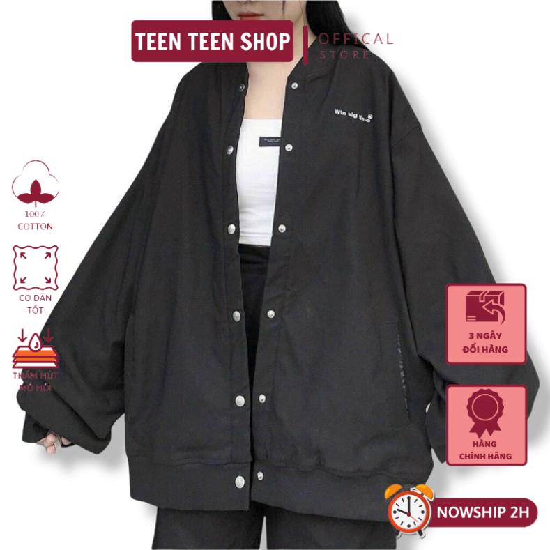 Áo Khoác Dù Bomber Cúc bấm Siêu Đẹp