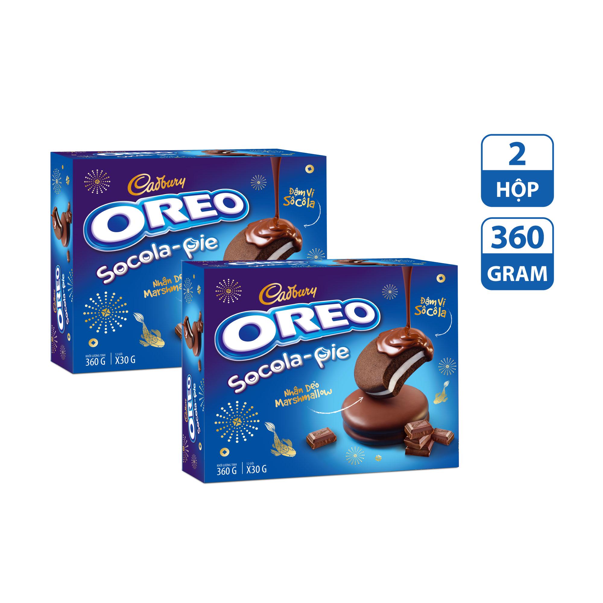 Combo 2 Hộp bánh oreo Sôcôla Pie 360g/hộp