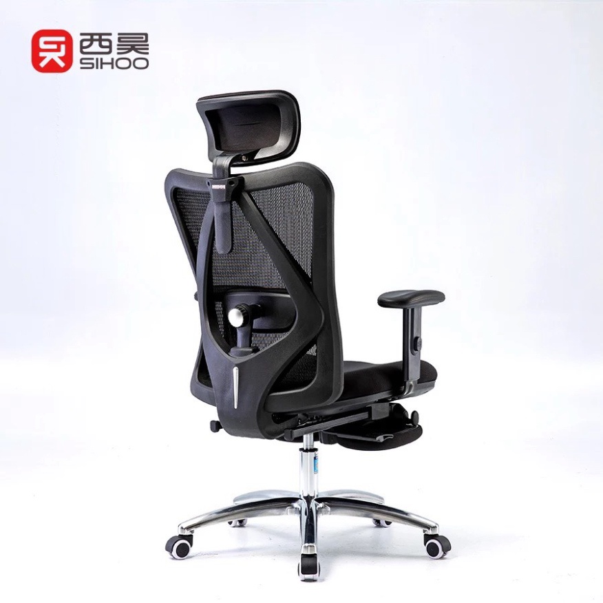 SIHOO M18, M18 GÁC CHÂN  - Ghế lưới văn phòng thiết kế công thái học Ergonomic, đỡ thắt lưng, cột sống