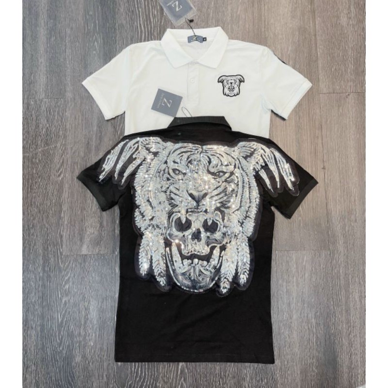 [ HOT NHẤT ] Áo thun polo na nữ combo sư tử, đại bàng, đầu lâu full đính đá kim sa cực chất | BigBuy360 - bigbuy360.vn
