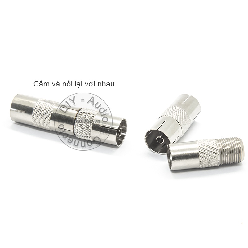 Đầu nối cổng RF TV 9.5mm cái sang cái cho ăng ten TV clear key Đầu thu kỹ thuật số Đầu DVB