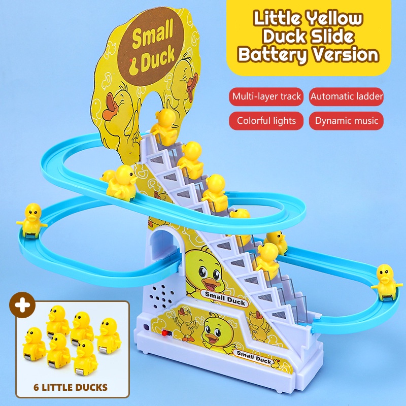 Bộ đồ chơi lắp ráp mô hình HYG Toys cầu thang chạy điện có âm thanh và đèn dành cho trẻ em