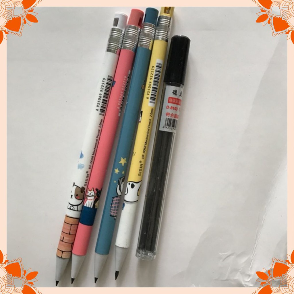 1 bút chì 2.0mm Sisin và 1 ống ngòi 2.0mm