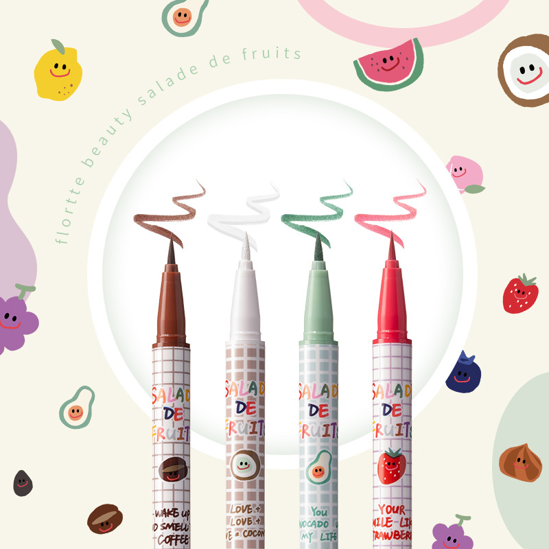 Kẻ mắt dạng lỏng FLORTTE Fruit Salad trang điểm chống thấm nước xinh xắn