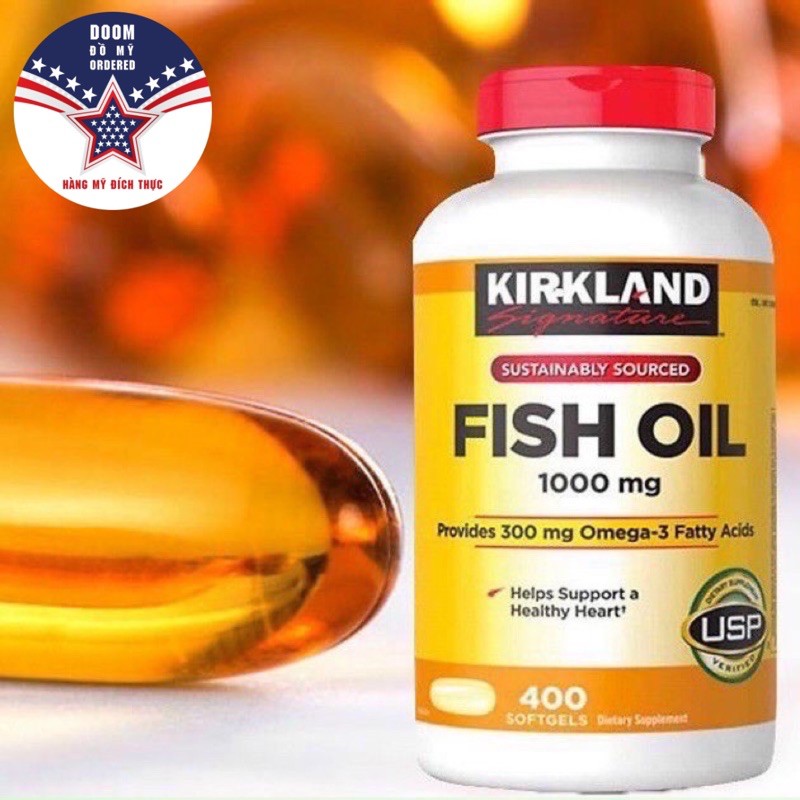 Dầu cá KIRKLAND 0mega-3 FISH OIL 1000mg của Mỹ 400 viên | BigBuy360 - bigbuy360.vn