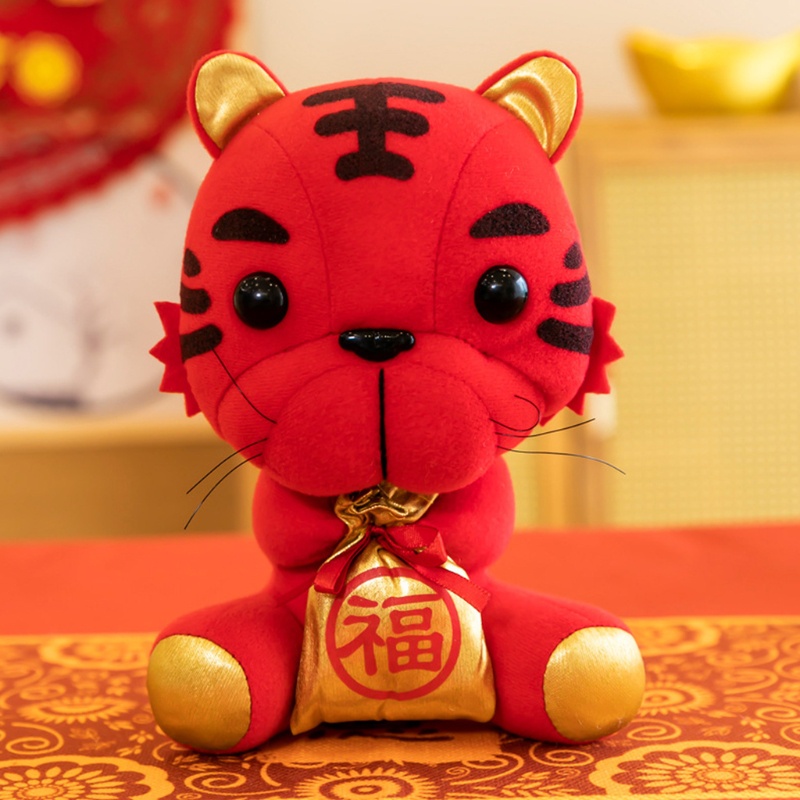 Thú Nhồi Bông Hình Con Hổ Phong Cách Trung Hoa Cho Năm Mới