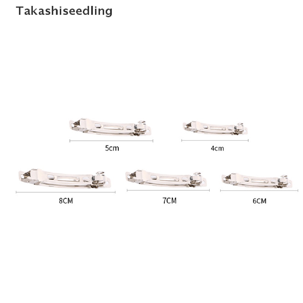 (Takashiseling) Set 10 Kẹp Tóc Hình Nơ Màu Trơn Làm Bằng Tay Bán Chạy