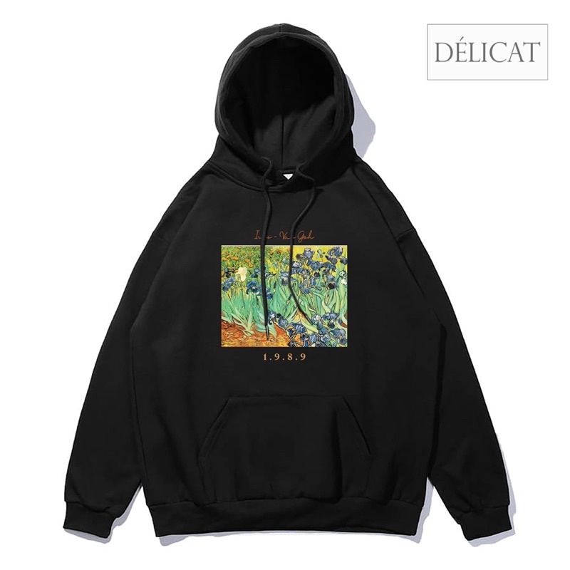 Áo hoodie tranh Hoa Diên Vĩ - Vangogh