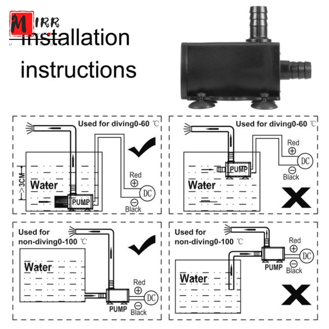 Máy bơm nước mini không chổi than 4 chế độ FNC DC12V USB 5V chất lượng cao