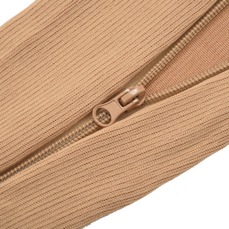 [Hàng mới về] Vớ nén hỗ trợ chống giãn tĩnh mạch có khóa kéo ghép nối màu sắc size L/XL