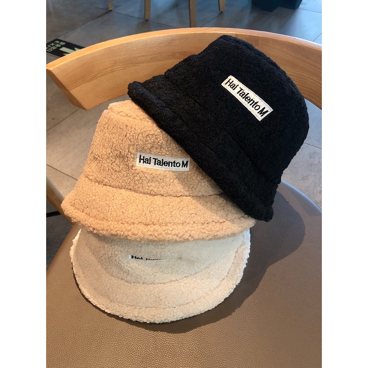 Nón Bucket Nữ Vành Tròn 1 Lớp Lông Cừu Thời Trang, Mũ Tai Bèo Len Hai TalentoM BL135