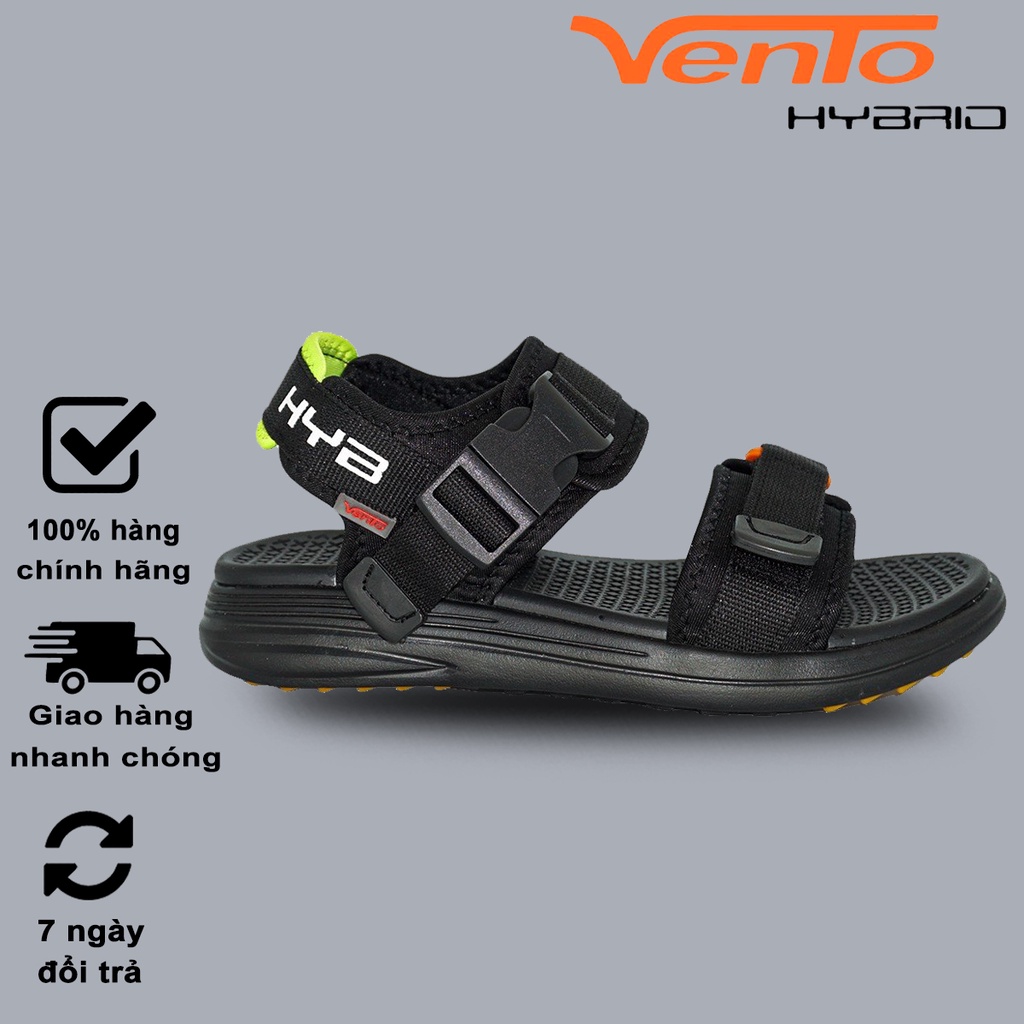 Sandal Nam Nữ Size 35-45 | Giày Sandal Vento Nam Nữ Có Size Lớn - NB38 Đen