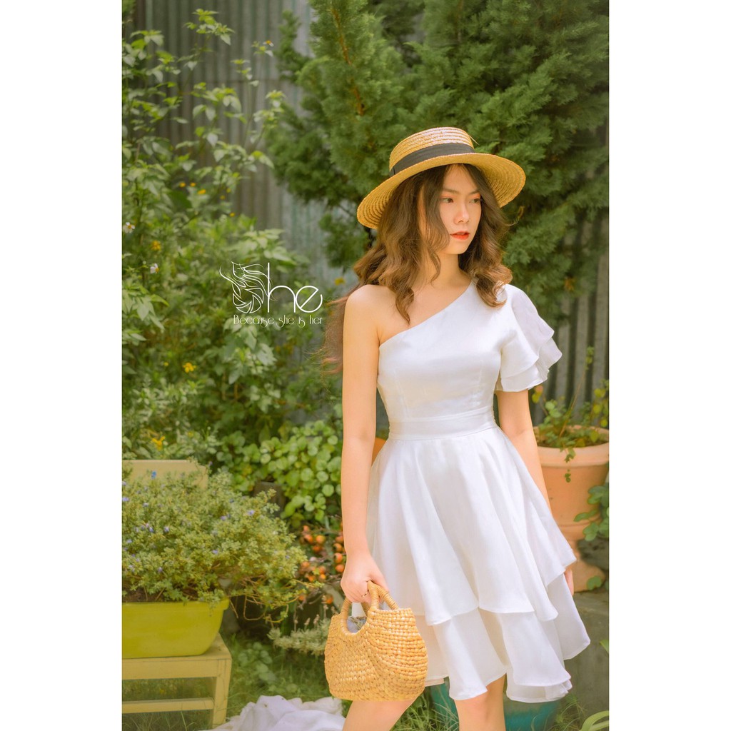 Alice Dress - Đầm lệch vai 2 tầngSDX63