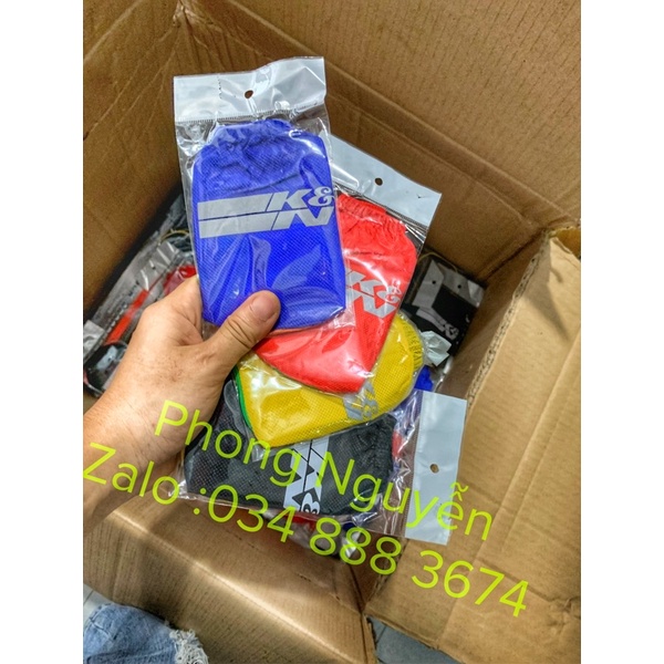 Lọc gió Trụ K&amp;N Tặng kèm áo mưa