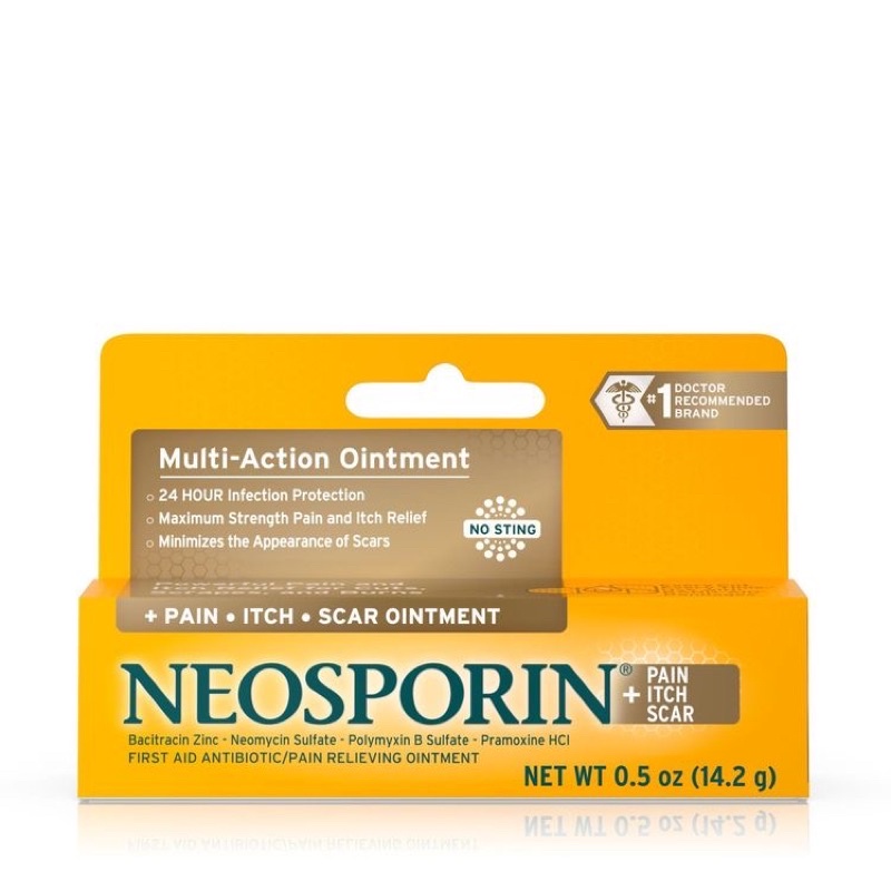 Kem Mỡ Kháng sinh Hỗ Trợ Vết Thương bỏng Neosporin Original Ointment - nhiều màu