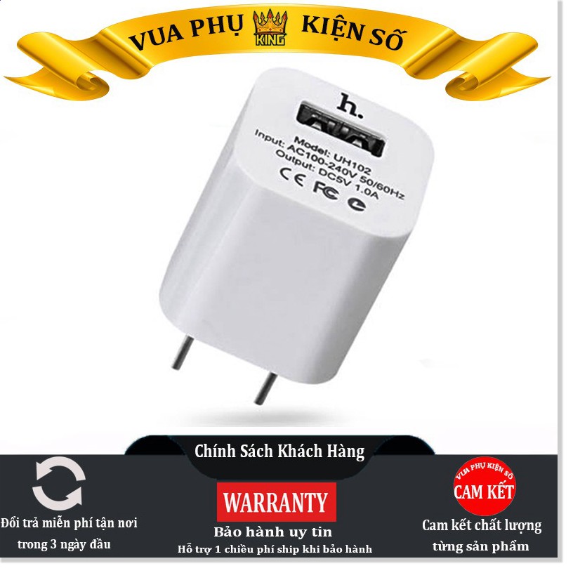 Củ sạc HOCO UH102 Chính Hãng Cao Cấp - Hỗ trợ sạc nhanh - 5V/1A