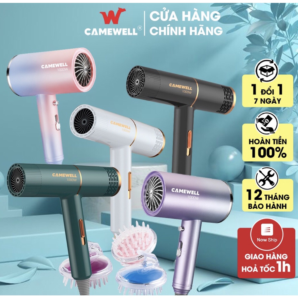 [ BH_12 Tháng] Máy sấy tóc mini CameWell tạo kiểu tóc chuyên nghiệp bảo vệ tóc