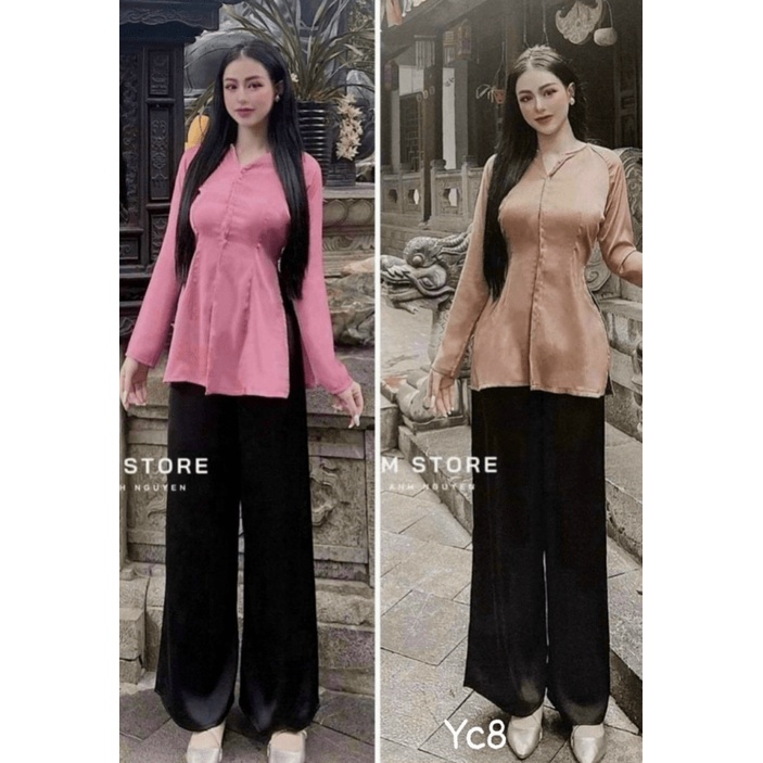 SÉT BỘ BÀ BA ĐŨI ĐI CHÙA LỊCH THIỆP SANG TRỌNG KÍN ĐÁO UP