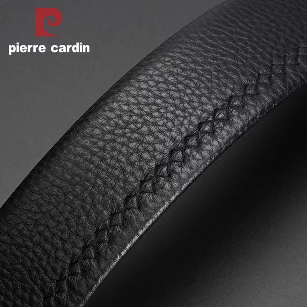 Thắt lưng Pierre Cardin 1 dây 2 mặt, mặt kính , da bò cao cấp