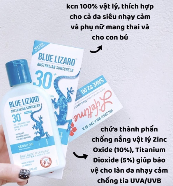 ( MẪU MỚI DATE 2022) KEM CHỐNG NẮNG BLUE LIZARD SUNSCREEN DÒNG FACE 141G