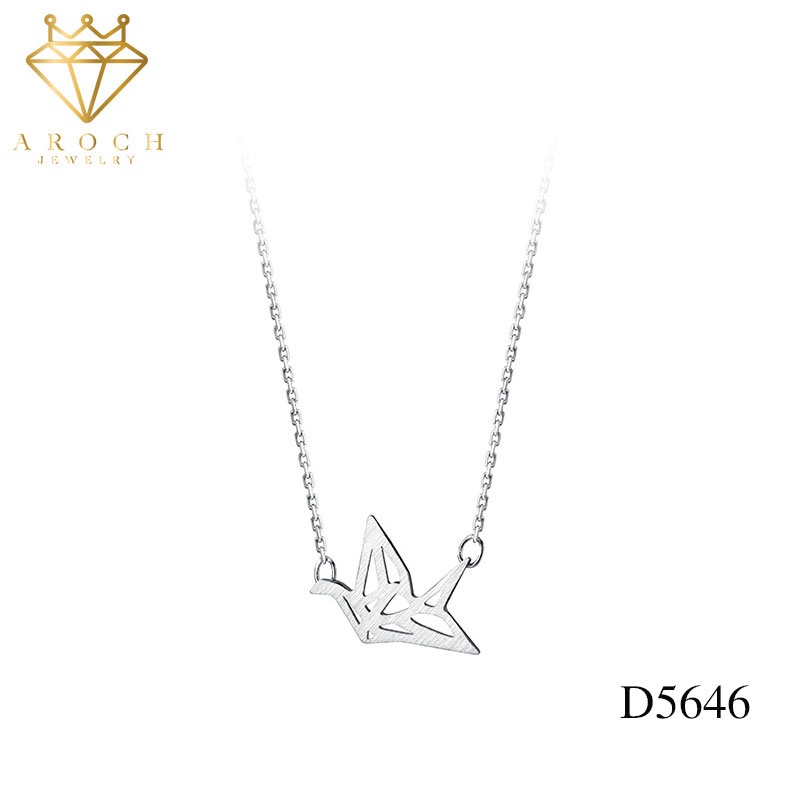 Dây chuyền bạc Ý s925 mặt Hạc giấy ngàn tuổi D5646 - AROCH Jewelry