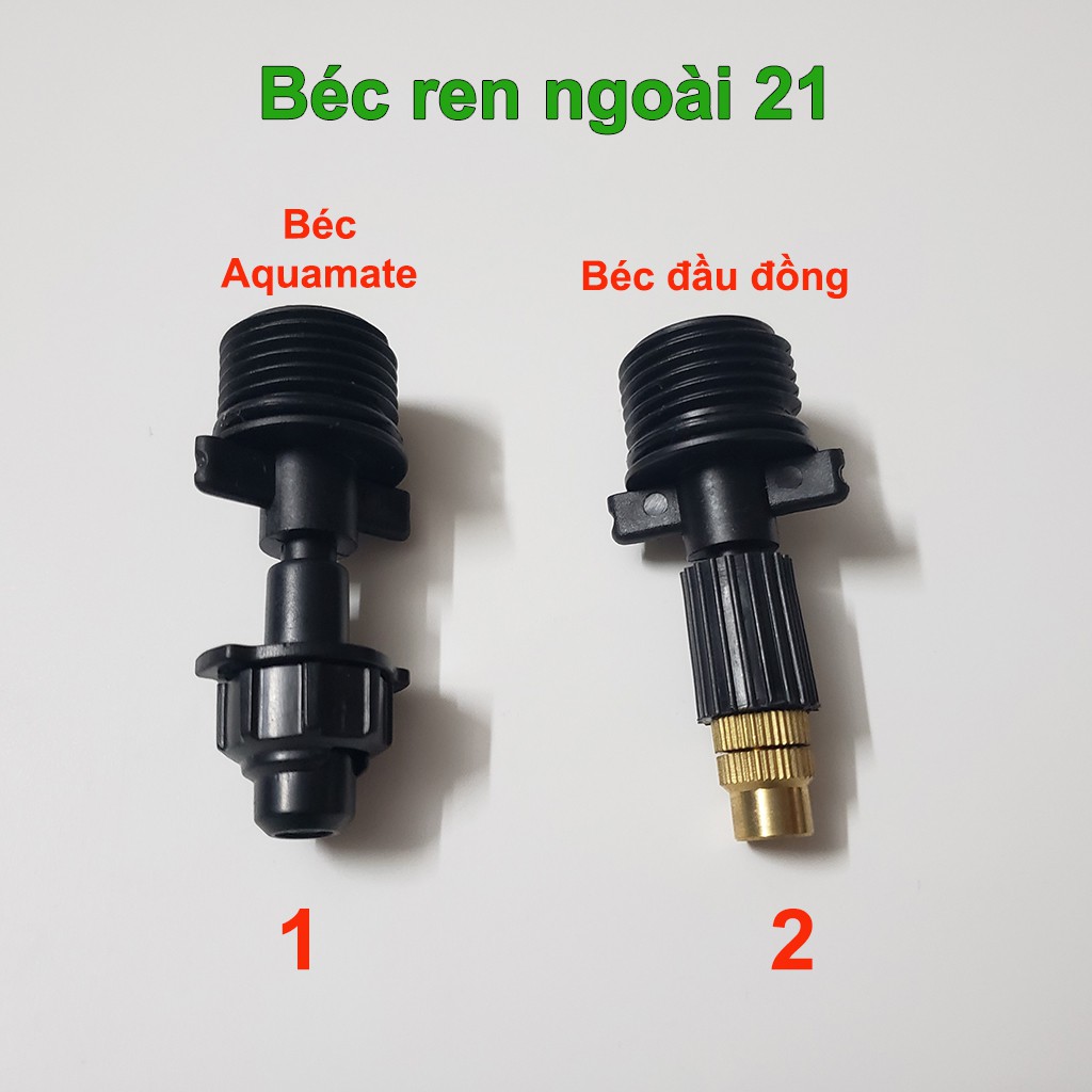 1 béc nhựa, béc đồng tưới lan phun sương tạo ẩm