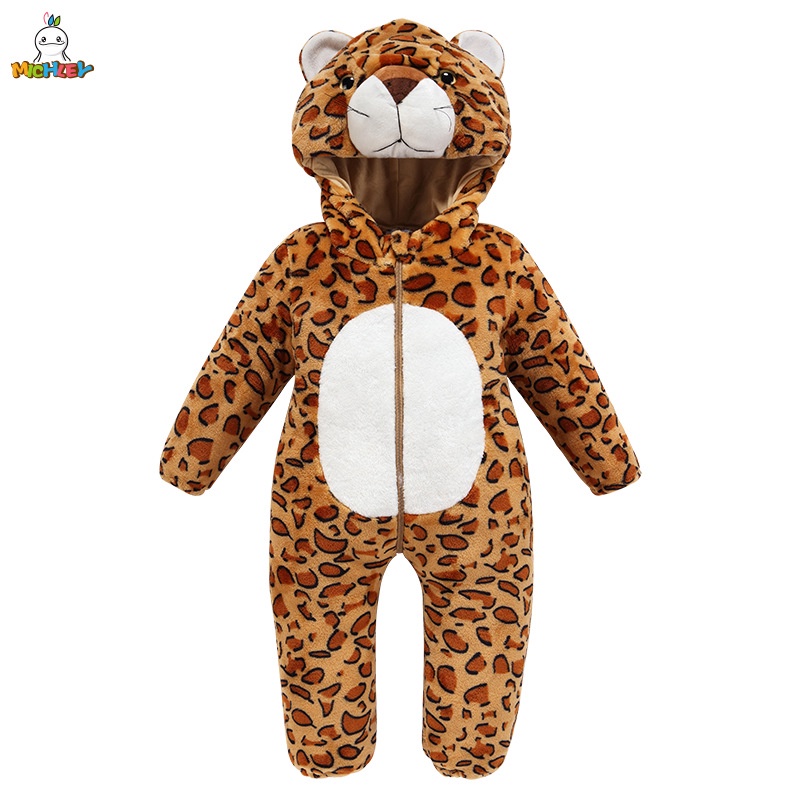 Áo Liền Quần Da Báo Cho Bé Báo in bé jumpsuit