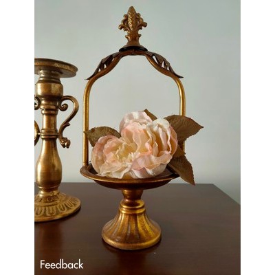 Giá đựng nến trang trí vintage màu gỉ sắt