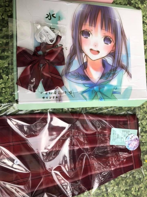 【Thuỷ Thanh Dã】Váy jk đỏ dài 45cm | BigBuy360 - bigbuy360.vn