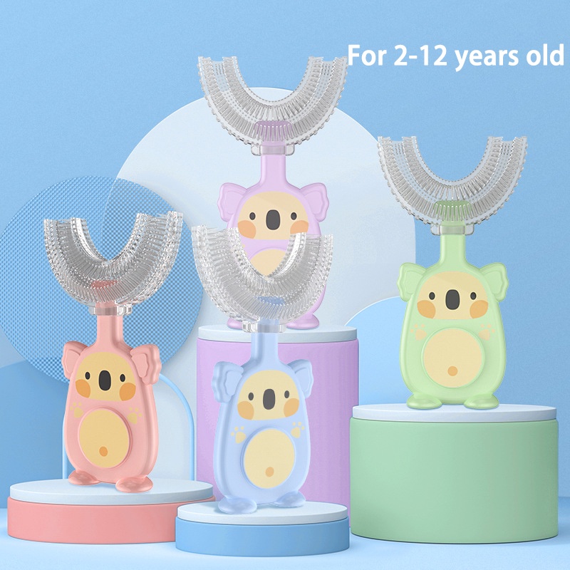 Bàn chải đánh răng chữ u cho bé  360 Độ Hình Chữ U Dành Cho Bé Từ 2-12 Tuổi bàn chải chữ u cho bé