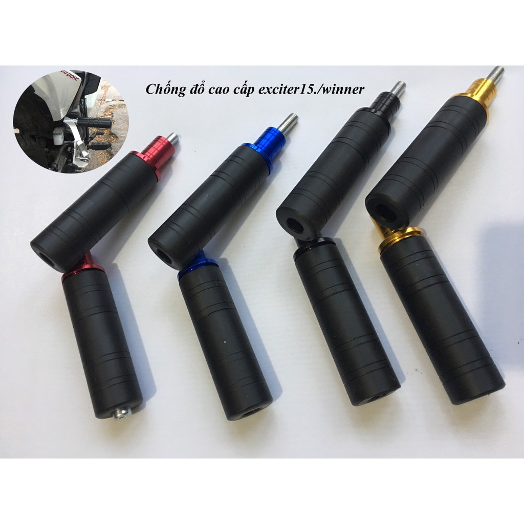 Gù chống đổ sau, chống ngang cnc mới thân nhựa ABS lắp xe exciter150/winner