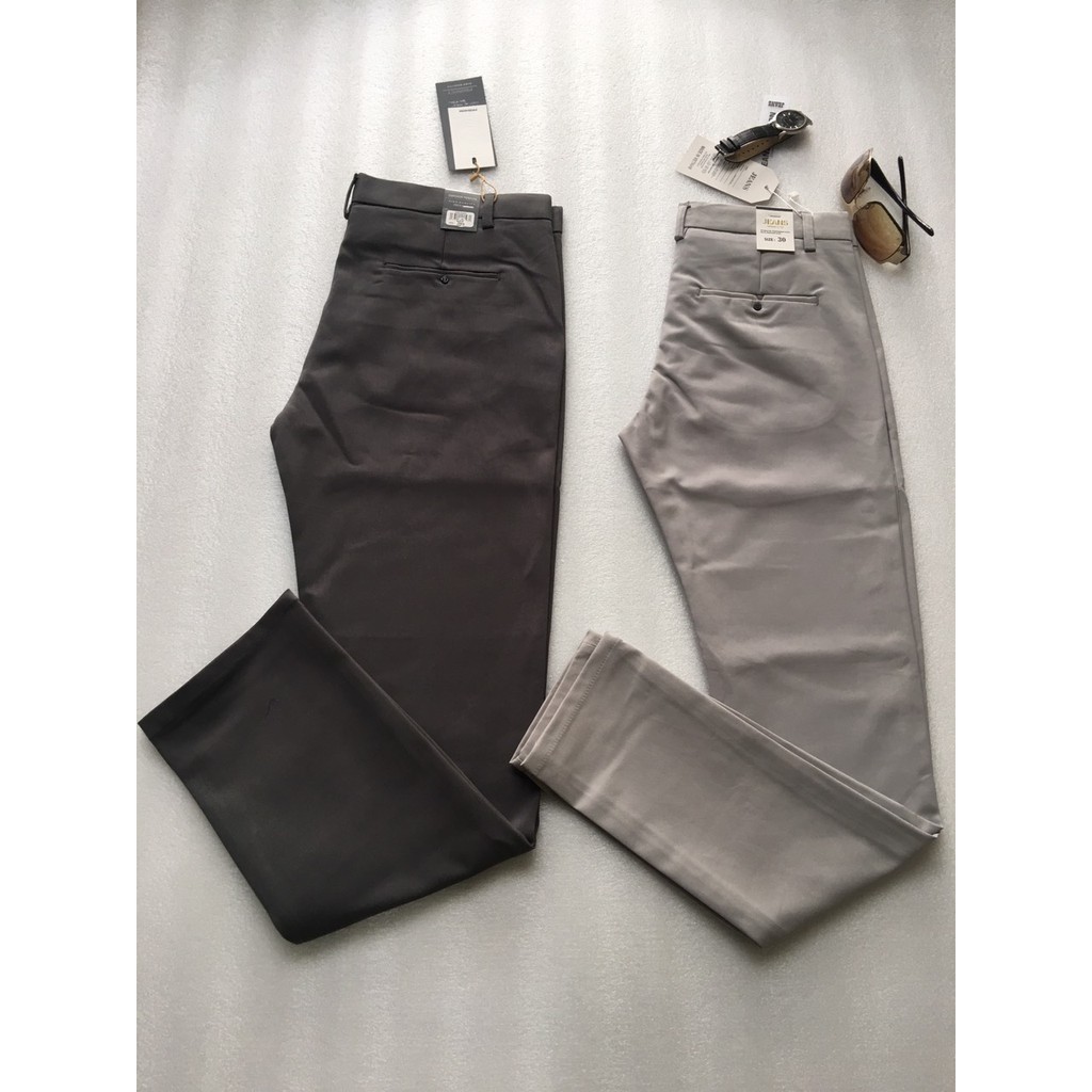 quần tây âu công sở hai màu ghi nhạt và xám trắng chất lượng cao cấp | BigBuy360 - bigbuy360.vn