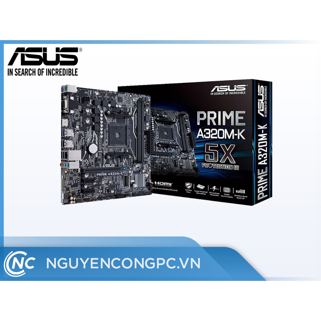 Bo Mạch Chủ ASUS PRIME A320M-K | Socket AM4 ( Mới, Chính Hãng, Bảo Hành 36 Tháng )