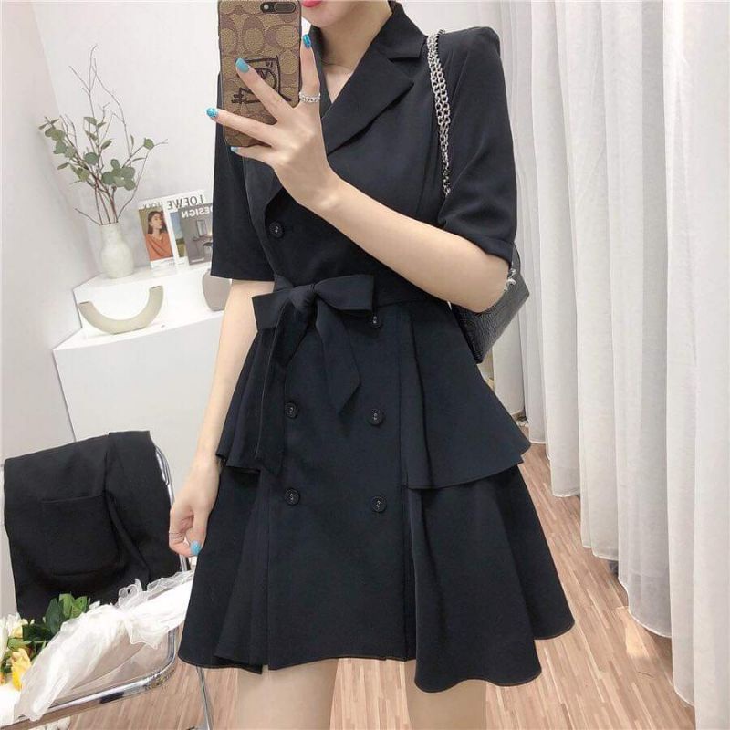 Đầm vest công sở xòe thanh lịch Black Dress | BigBuy360 - bigbuy360.vn